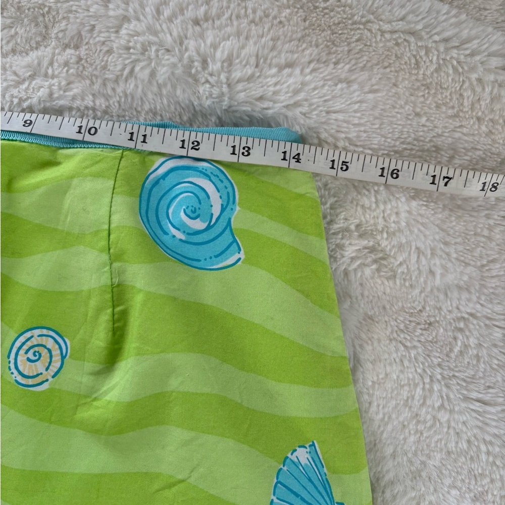 Lilly Pulitzer Lime Green Coastal Seashell Print A-Line Skirt,Sz: 8 - Picture 6 of 8